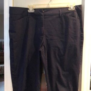 Ankle cropped pants. Size 14. Navy blue